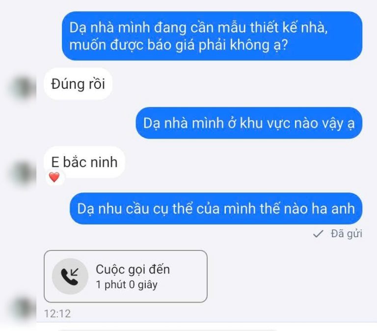Tin nhắn khách hàng tiềm năng ngành xây dựng ngày 10/09/2026 (đã che thông tin cá nhân)