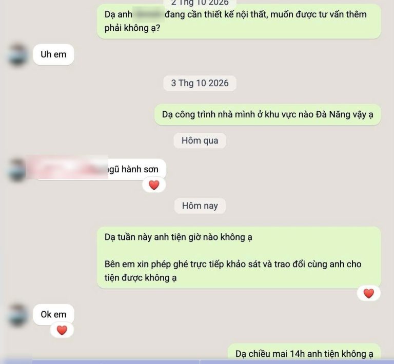 Tin nhắn khách hàng tiềm năng ngành xây dựng ngày 05/10/2026 (đã che thông tin cá nhân)