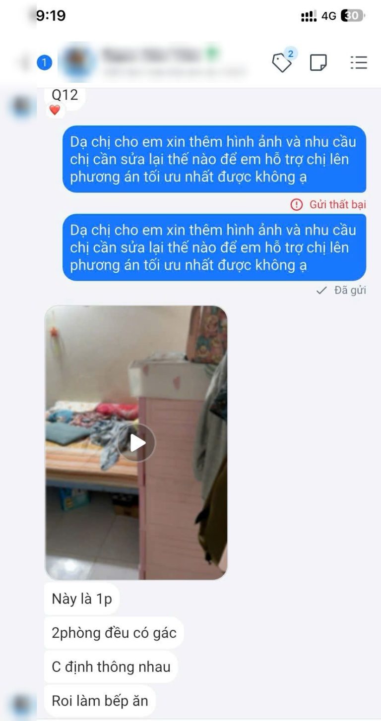 Tin nhắn khách hàng tiềm năng ngành xây dựng ngày 08/10/2026 (đã che thông tin cá nhân)