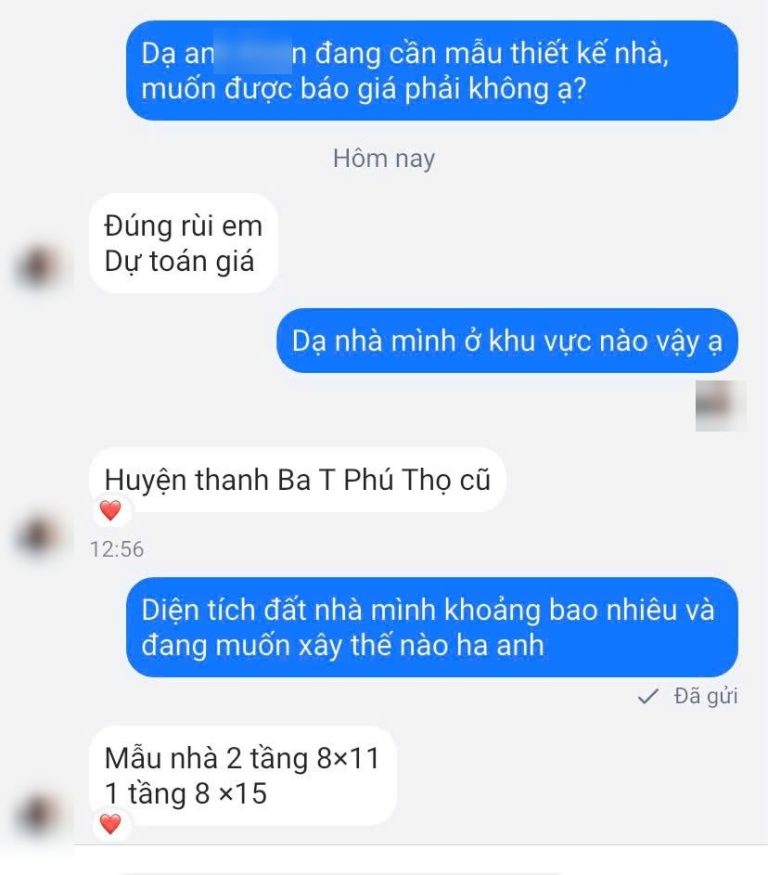 Tin nhắn khách hàng tiềm năng ngành xây dựng ngày 11/10/2026 (đã che thông tin cá nhân)